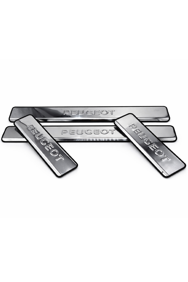 پارکابی استیل پژو | محافظ رکاب درب خودرو PEUGEOT پارکابی استیل پژو چهار تکه ضد خش با حک PEUGEOT